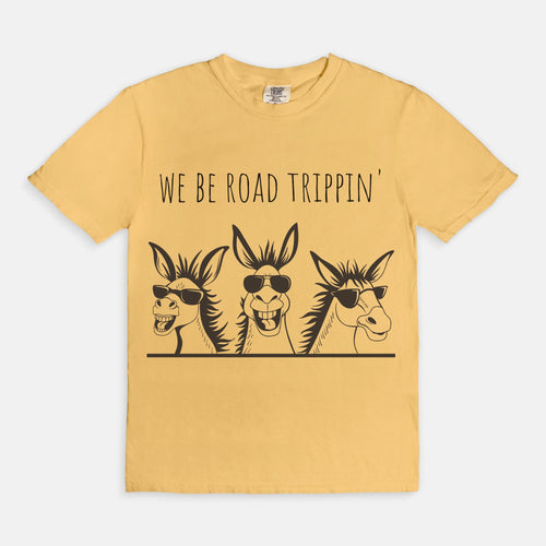 Funny Vacation T-shirt, we be road trippin', Donkeys and Sunglasses, Road Trip T-shirt, Girls Trip Tee, Road Trip Tee