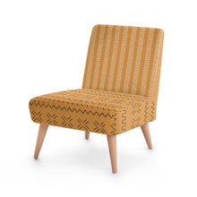 Occasional Chair, African Mud Cloth Design, Ethnic Pattern, Earth Tone Chair