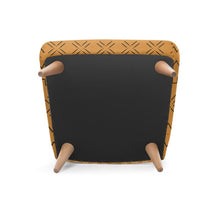 Occasional Chair, African Mud Cloth Design, Ethnic Pattern, Earth Tone Chair