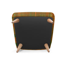 Occasional Chair, Tartan Plaid, Earth Tones, Orange and Green