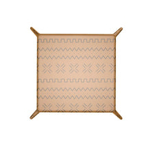 Leather Trinket Tray, African Mud Cloth Pattern, Ethnic Tray, Ethnic Home Decor