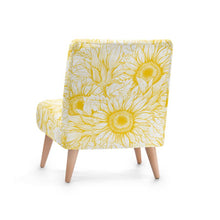 Golden Sunflower Occasional Chair, Living Room Refresh,  Sunflower Furniture, Sunflower Accent Piece