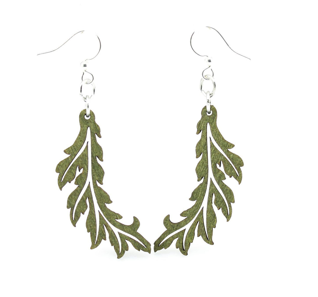Flowing Leaf Earrings, Botqnical Earrings, Botanical Jewelry,