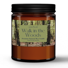 Walk in the Woods Natural Wax Candle in Amber Jar (9oz), Artisan Candle
