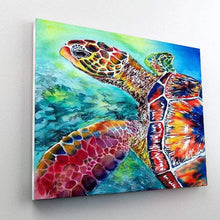 Paint By Numbers Kit - Colorful Turtle, Ocean Sea Turtle
