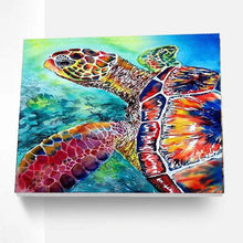 Paint By Numbers Kit - Colorful Turtle, Ocean Sea Turtle