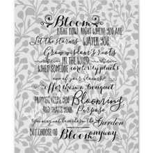 Bloom Anyway Quote Grey & White Typography Print