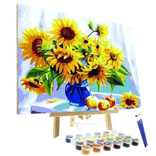 Paint By Numbers Kit - Blue Vase with Sunflowers