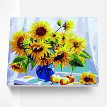 Paint By Numbers Kit - Blue Vase with Sunflowers