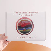 Stained Glass Landscape DIY Beginner Embroidery Kit