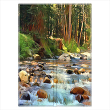 Folding Screen, Barefoot Delight, River, Mountain Wilderness Landscape