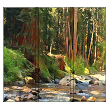 Folding Screen, Barefoot Delight, River, Mountain Wilderness Landscape