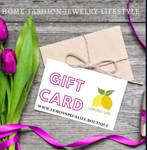 Gift Card, Lemons Plus Life Boutique