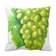 Watercolor Green Grapes Throw Pillow