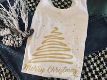 Women's Christmas T-shirt  "Gold Christmas Tree"