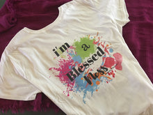 Women's, Paint Splatter, T-shirt "I'm a Blessed Mess"