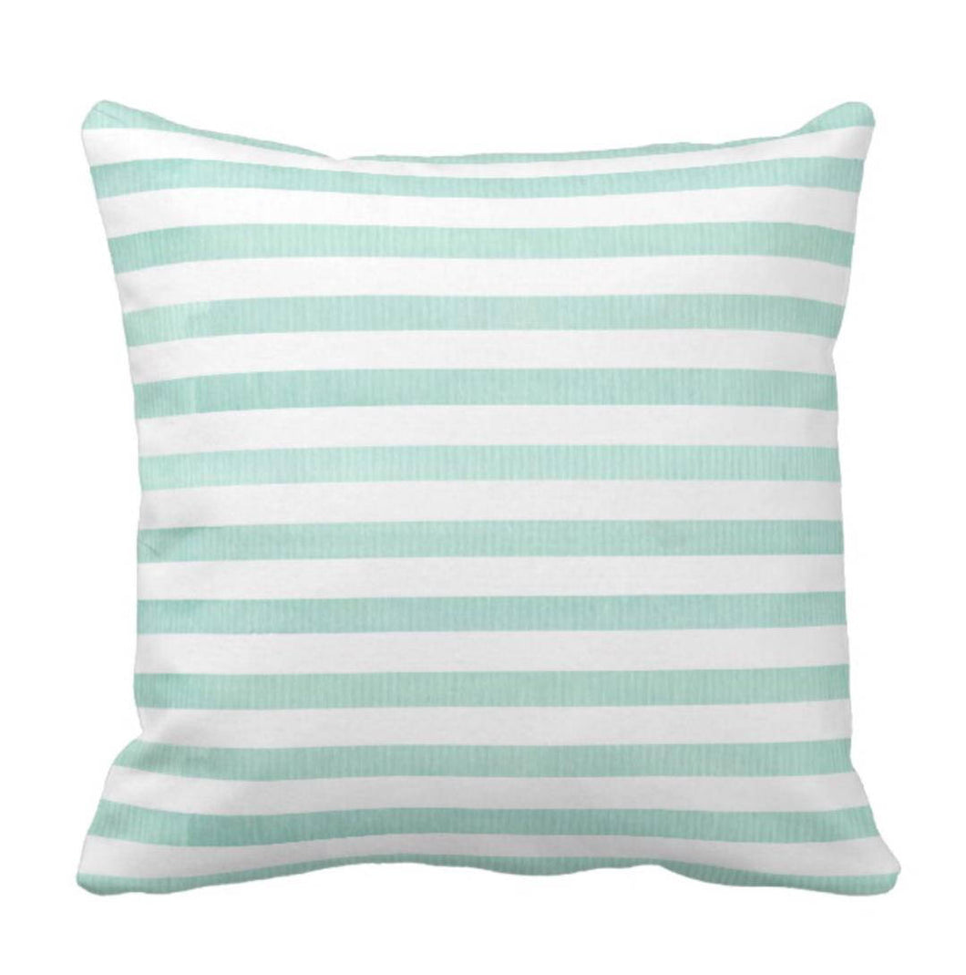 Light and Breezy Pastel Striped Decorative Throw Pillow