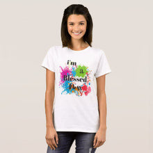 Women's, Paint Splatter, T-shirt "I'm a Blessed Mess"