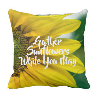 Throw Pillow Gather Sunflowers