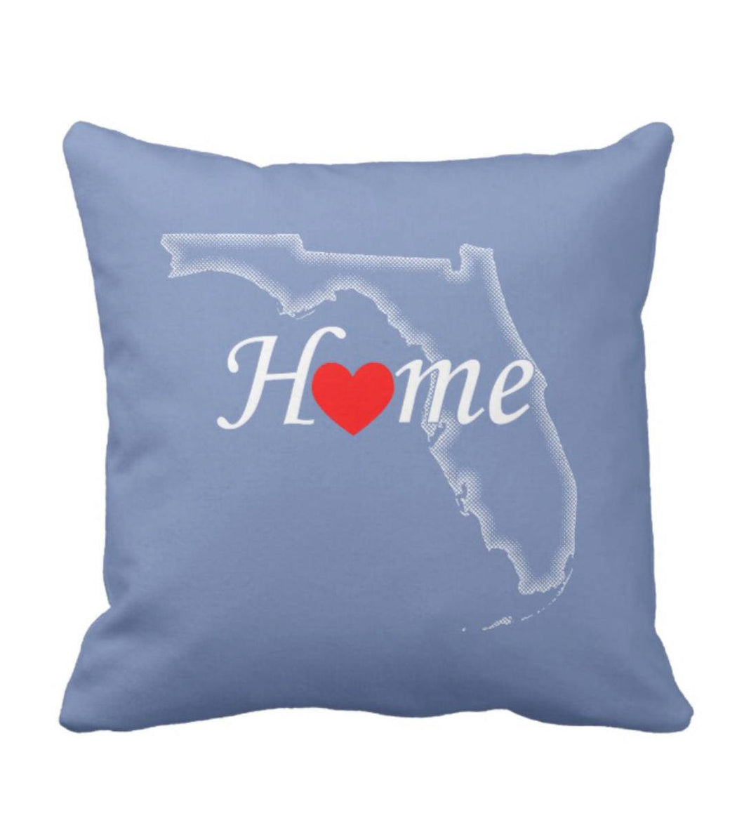 Throw Pillow Florida Home Love