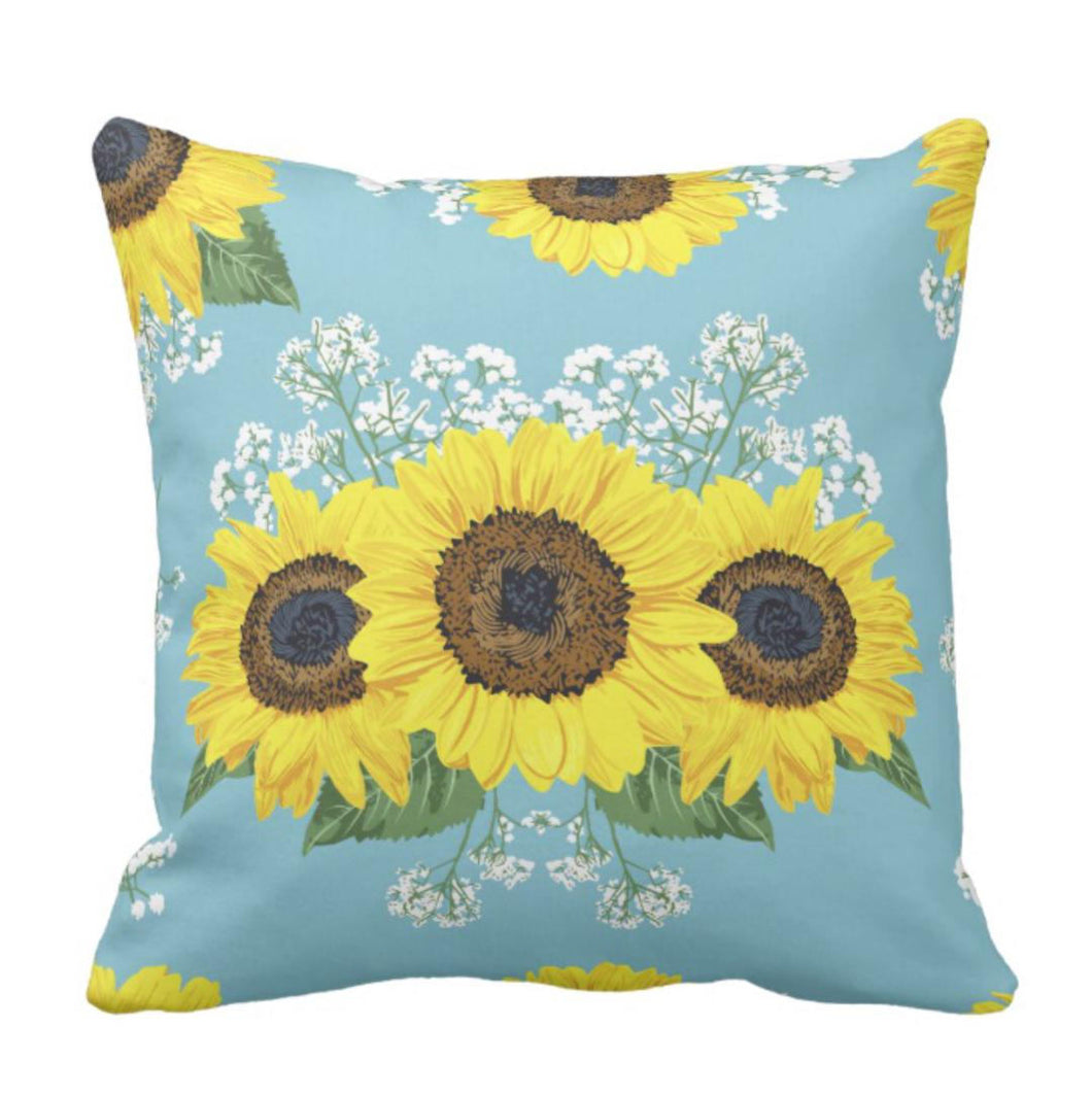 Prairie Sunflower Throw Pillow