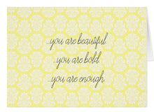 Greeting Card &quot;You Are Beautiful.&quot;