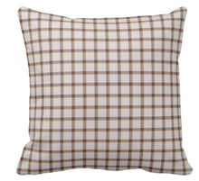 Throw Pillow Fall Plaid Cream Pumpkin "Autumn"