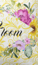 Purple Blooms and Sunflowers Floral Bloom Throw Pillow