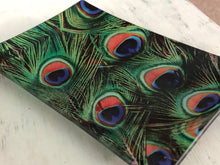 Decorative Glass Tray Peacock Decor Feather Inspired Home Decor Peacock Feather Art Peacock Feathers Glass Tray