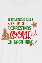 Christmas Shirt Unisex Bella Canvas Balanced Diet Christmas Cookie T-shirt