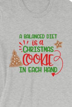 Christmas Shirt Unisex Bella Canvas Balanced Diet Christmas Cookie T-shirt
