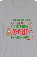 Christmas Shirt Unisex Bella Canvas Balanced Diet Christmas Cookie T-shirt