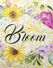 Purple Blooms and Sunflowers Floral Bloom Throw Pillow