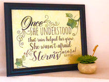 Yellow Damask Print Typography Quote Not Afraid of Storms
