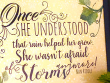 Yellow Damask Print Typography Quote Not Afraid of Storms