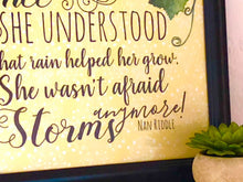Yellow Damask Print Typography Quote Not Afraid of Storms