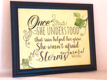 Yellow Damask Print Typography Quote Not Afraid of Storms