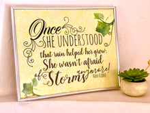 Yellow Damask Print Typography Quote Not Afraid of Storms