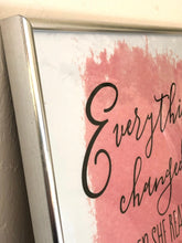 Typography Print- Peach- White- She Was Beautiful
