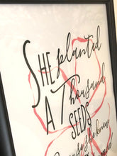 Typography Print, Peach Floral, Quote, One Bloom Mattered