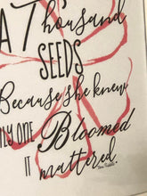 Typography Print, Peach Floral, Quote, One Bloom Mattered