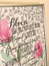 Bloom Anyway Quote Floral Pink and Grey Typography Art Print