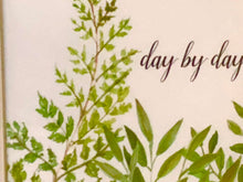 Watercolor Botanical Art Typography Print "Day By Day" 8 X 10