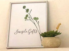 8 X 10 Watercolor Botanical Typography Art Print Simple Gifts