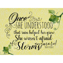 Yellow Damask Print Typography Quote Not Afraid of Storms