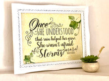 Yellow Damask Print Typography Quote Not Afraid of Storms