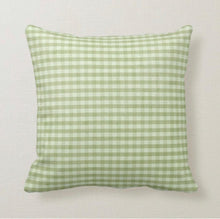Throw Pillow, Summer, Shabby Chic, Green Gingham, Summer Picnic, Green Check, Farmhouse Gingham, Pillow