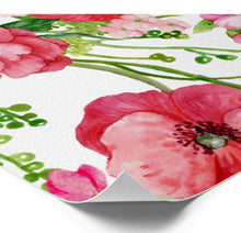 Wall Art, Red Poppy, Wildflower Garden, Scarborough Fair, Poster, Art Print