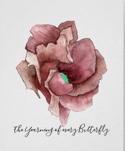 Art Print Floral Watercolor Burgundy Floral, Typography, Butterfly, Poster