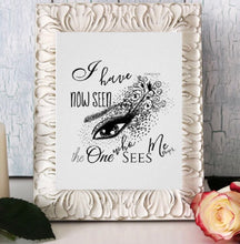 Print, The One Who Sees, Typography, Bible Verse Poster